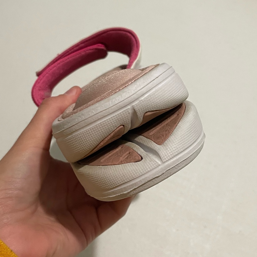 Nike Size 10 Women's Comfort Footbed Slide Sandals Pink/White - Picture 5 of 8